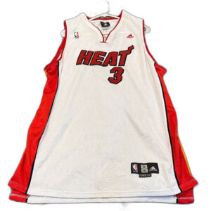 Adidas Miami Heat - "Wade" White and Red Jersey